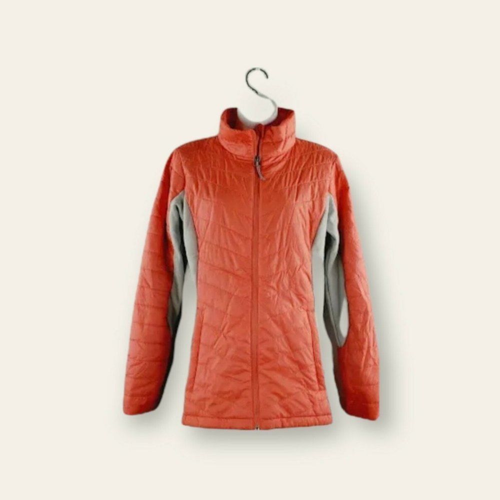 Columbia Womens Coral Long Sleeve Full Zip Quilted Puffer Jacket Size Medium